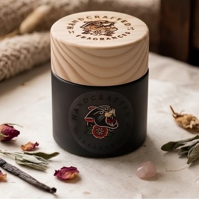 Wood top diffuser Black frosted 150ml